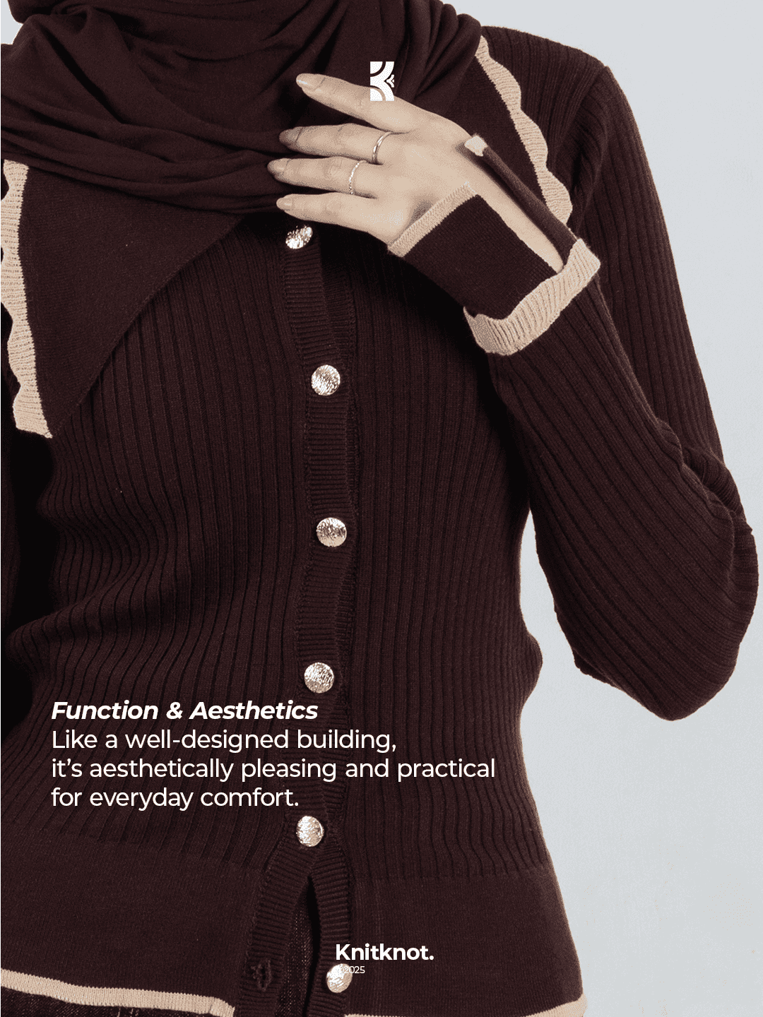 Violet Knit Top - Vintage Brown