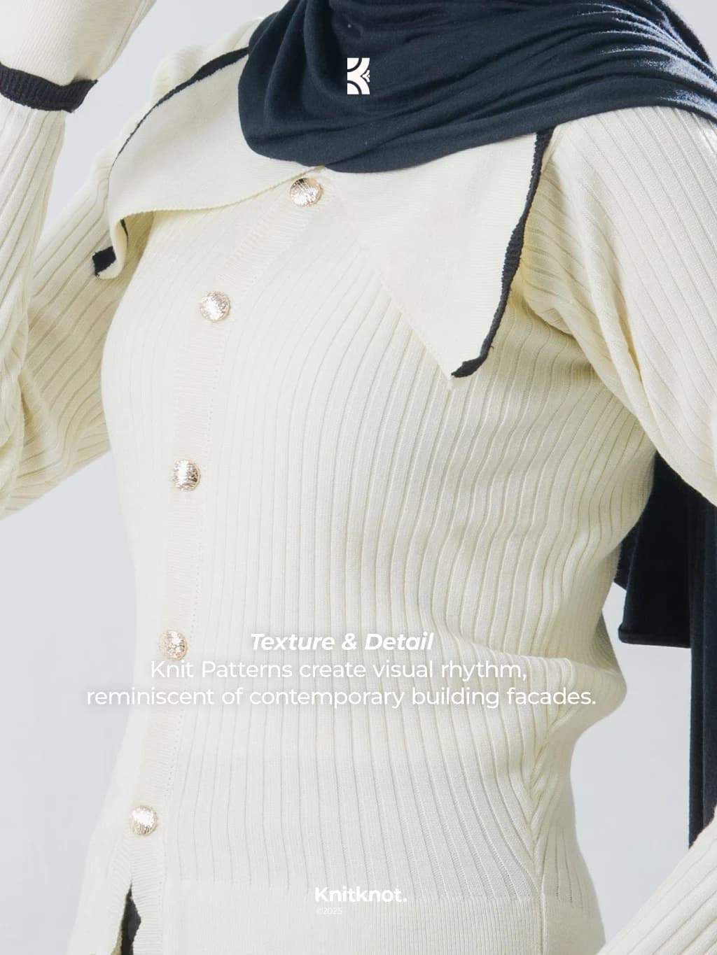 Violet Knit Top - Broken White