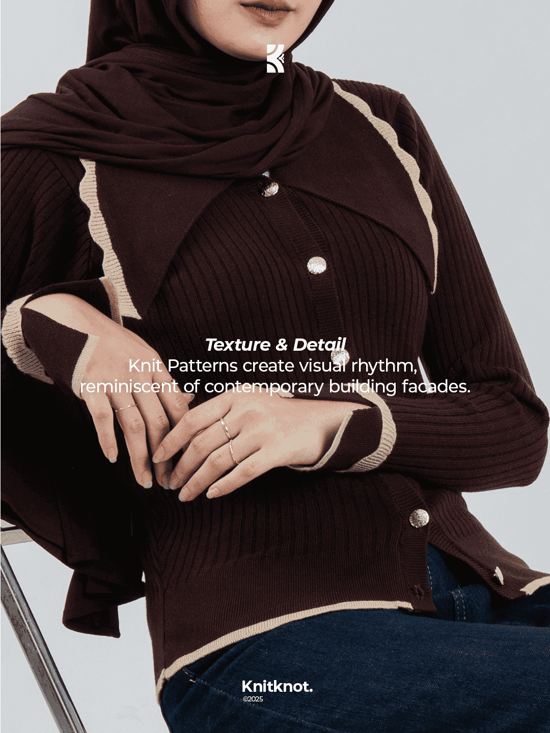 Violet Knit Top - Vintage Brown