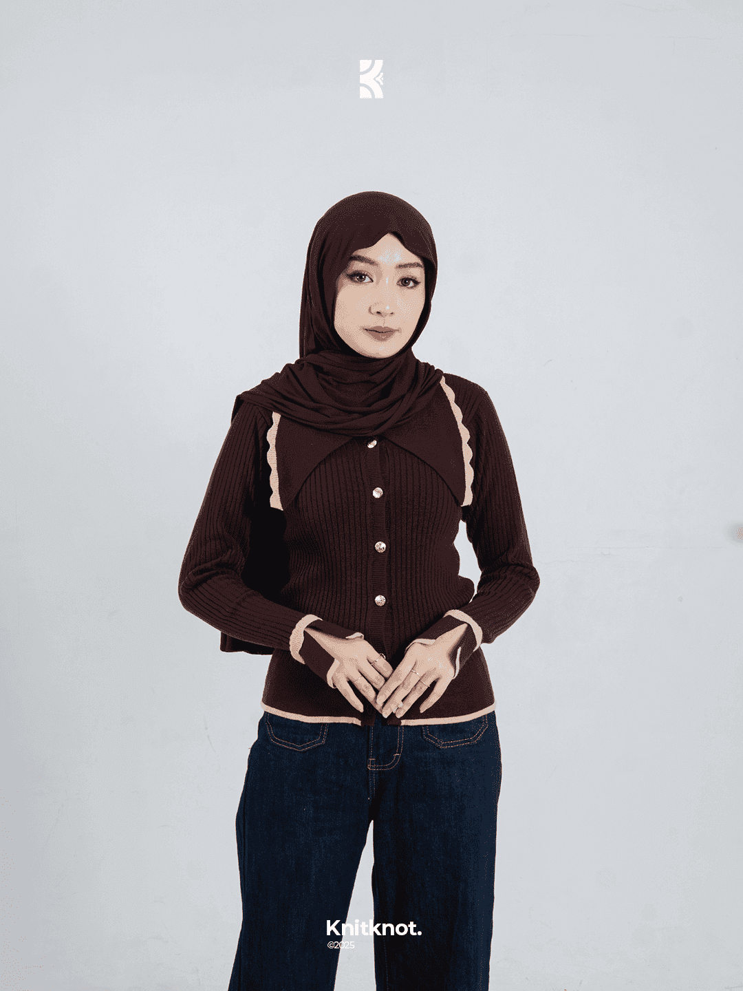 Violet Knit Top - Vintage Brown