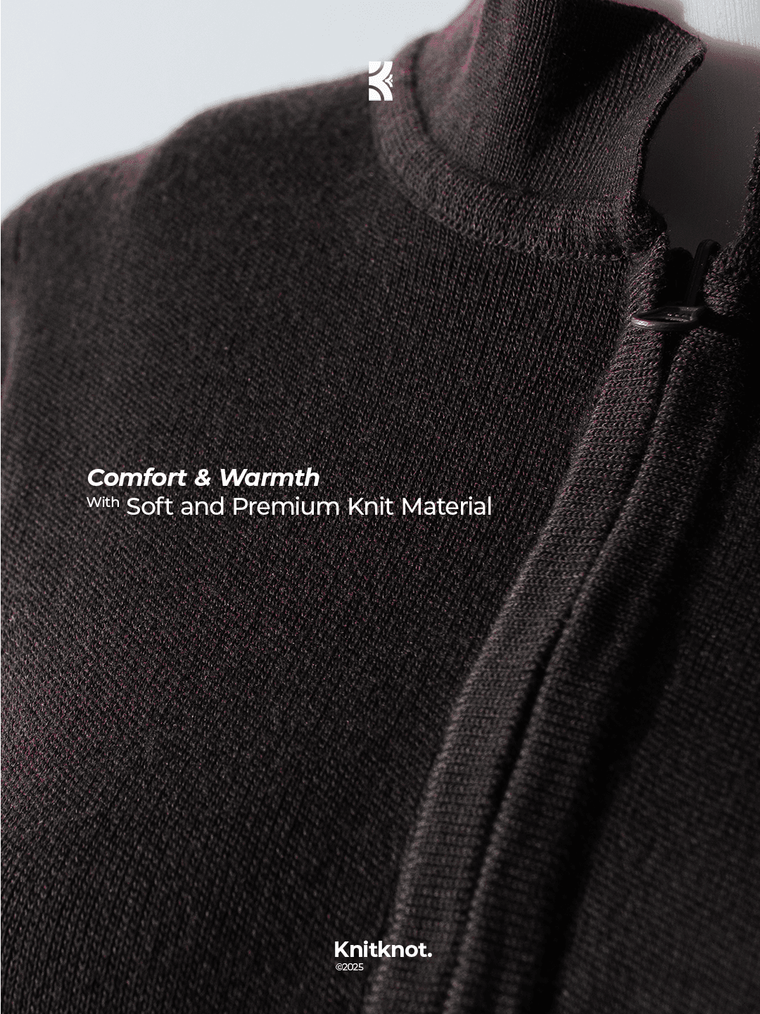 Kyra Knitted Sweater - Matte Black