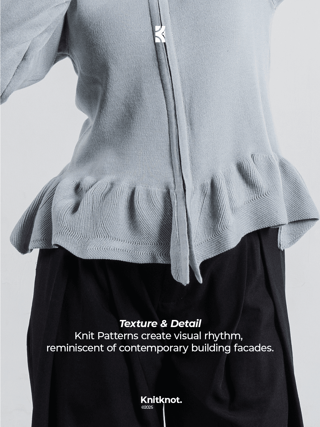 Kyra Knitted Sweater - Whisper Gray