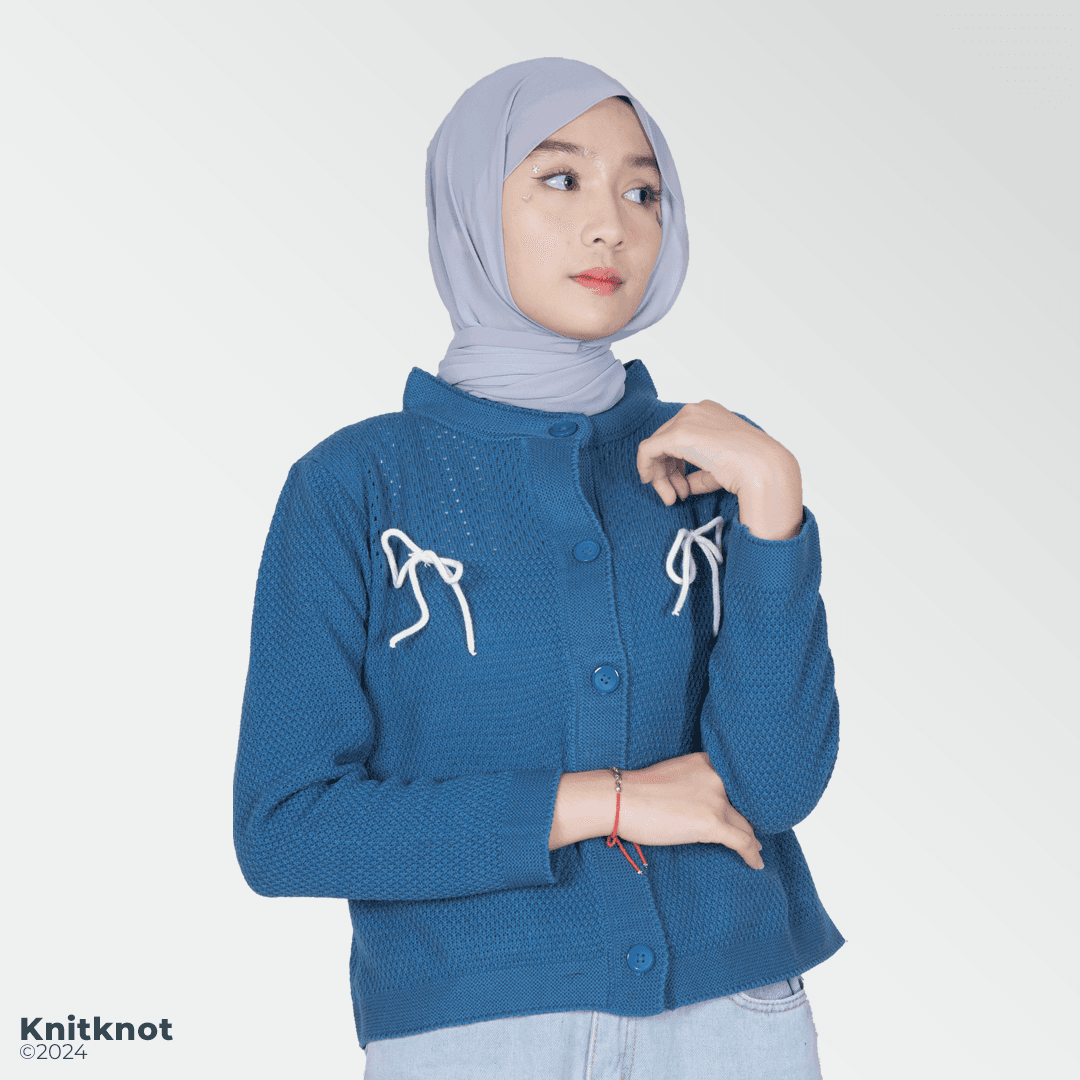 Majestic Knitted Sweater - Blue Denim