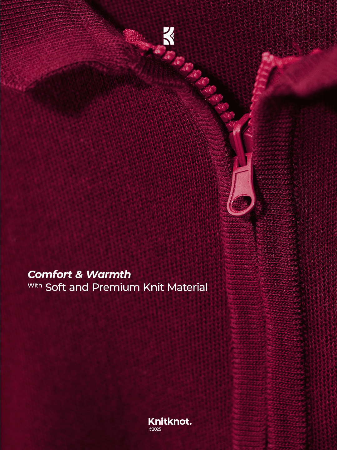 Kyra Knitted Sweater - Cherry Red