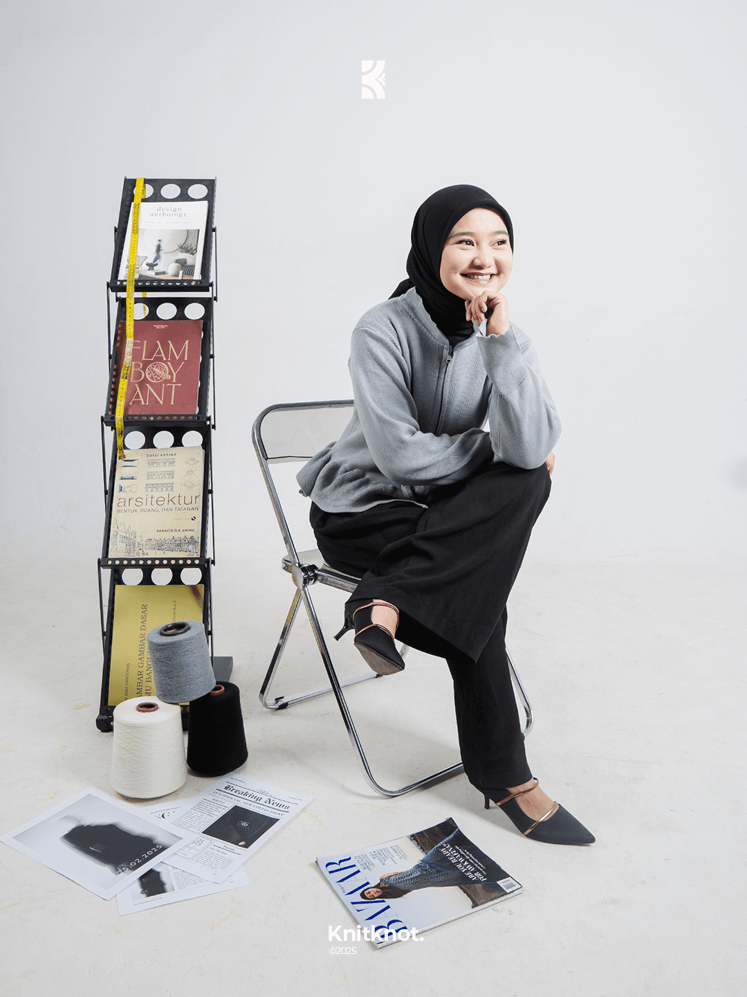 Kyra Knitted Sweater - Whisper Gray