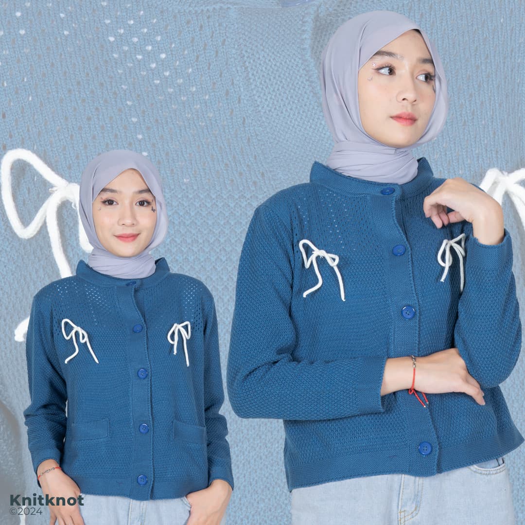 Majestic Knitted Sweater - Blue Denim