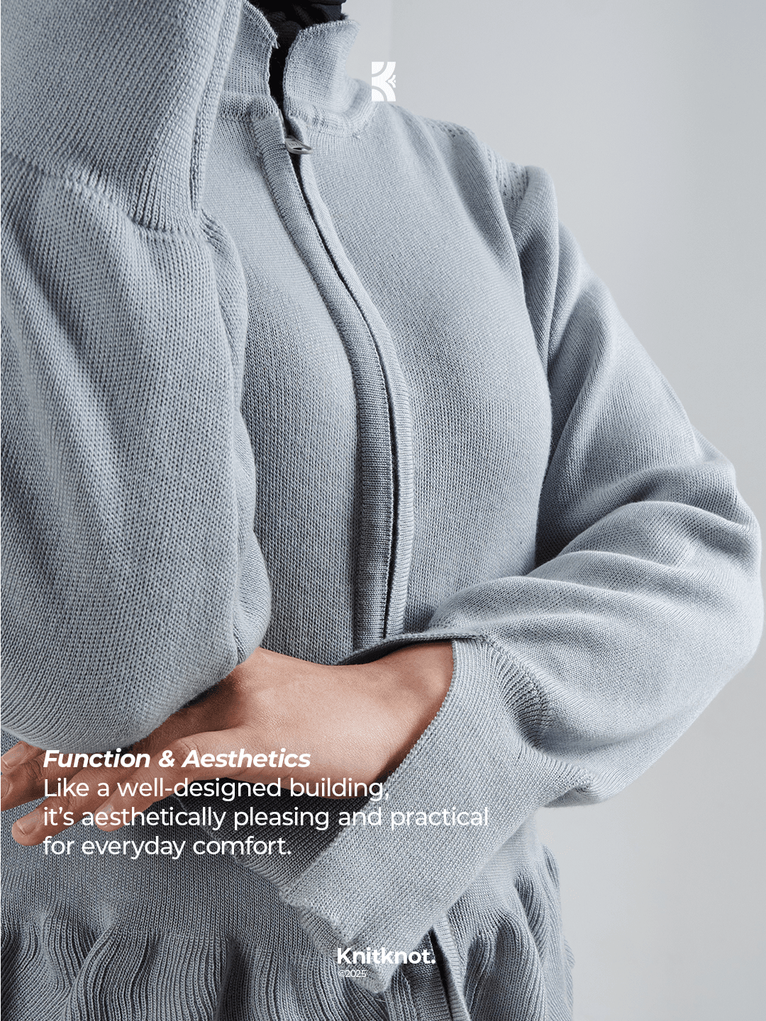 Kyra Knitted Sweater - Whisper Gray