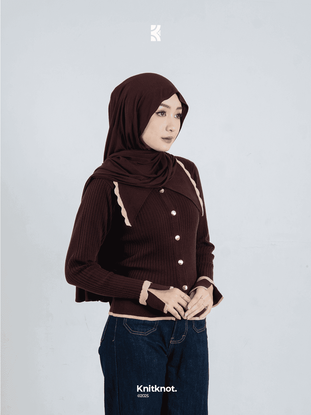 Violet Knit Top - Vintage Brown