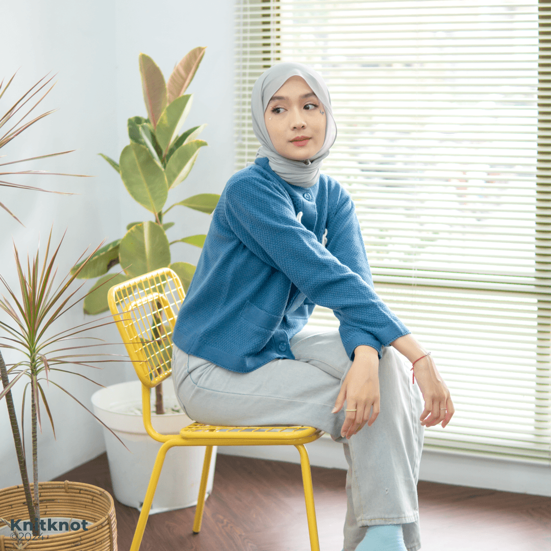 Majestic Knitted Sweater - Blue Denim