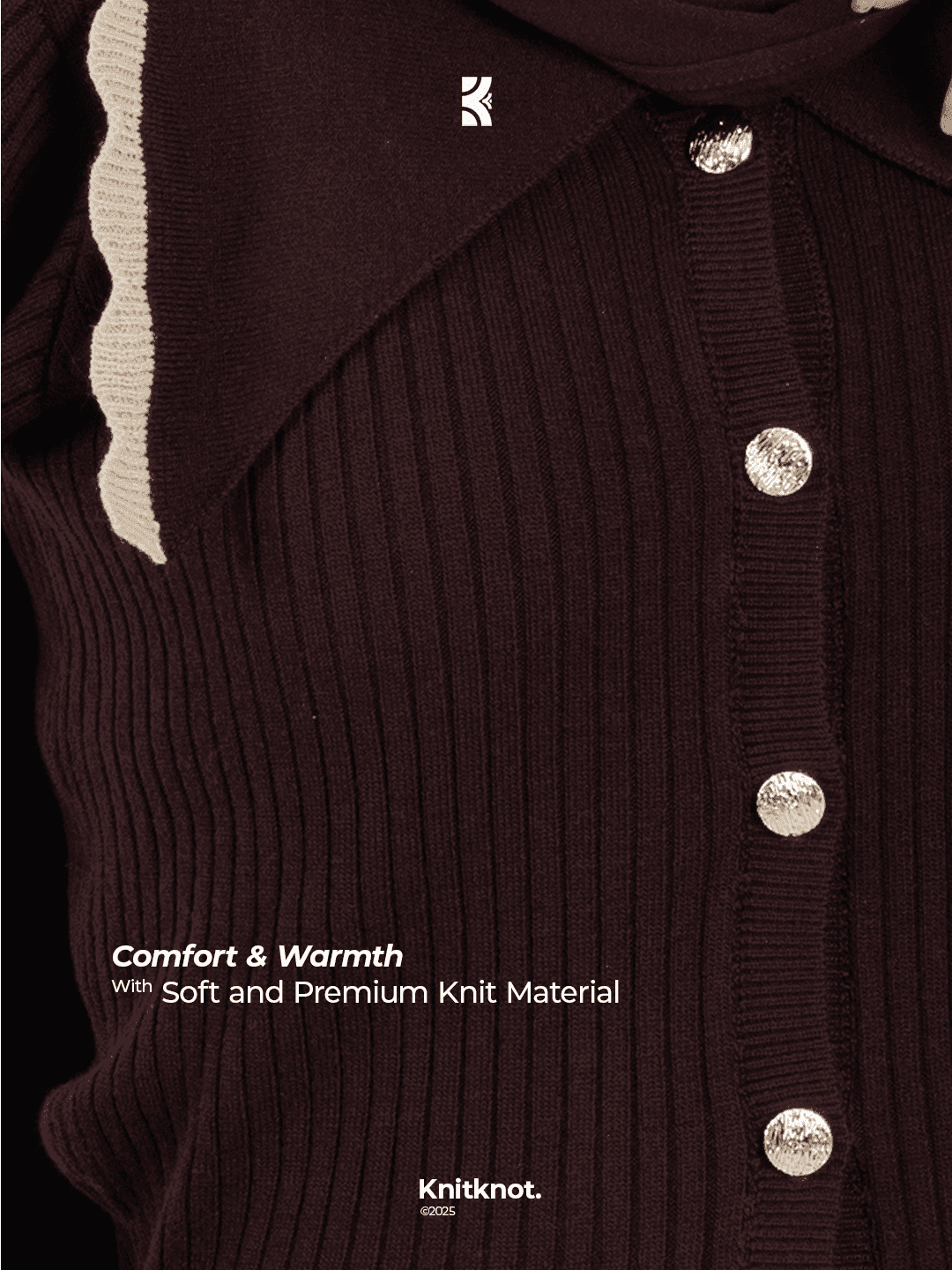 Violet Knit Top - Vintage Brown