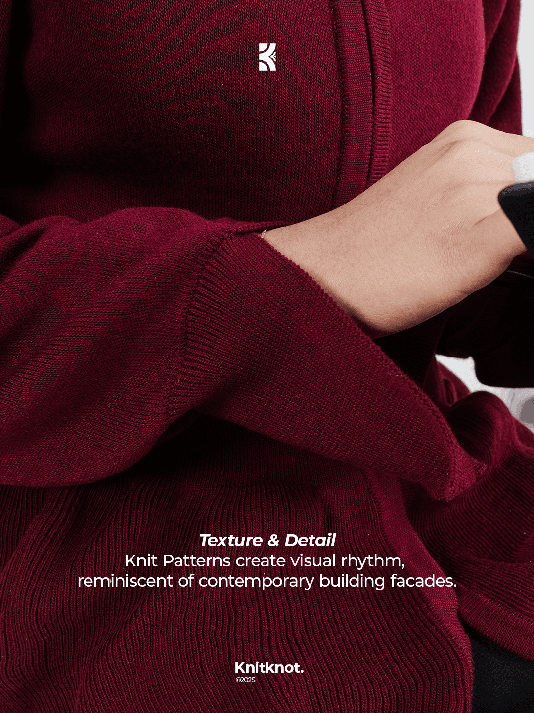 Kyra Knitted Sweater - Cherry Red