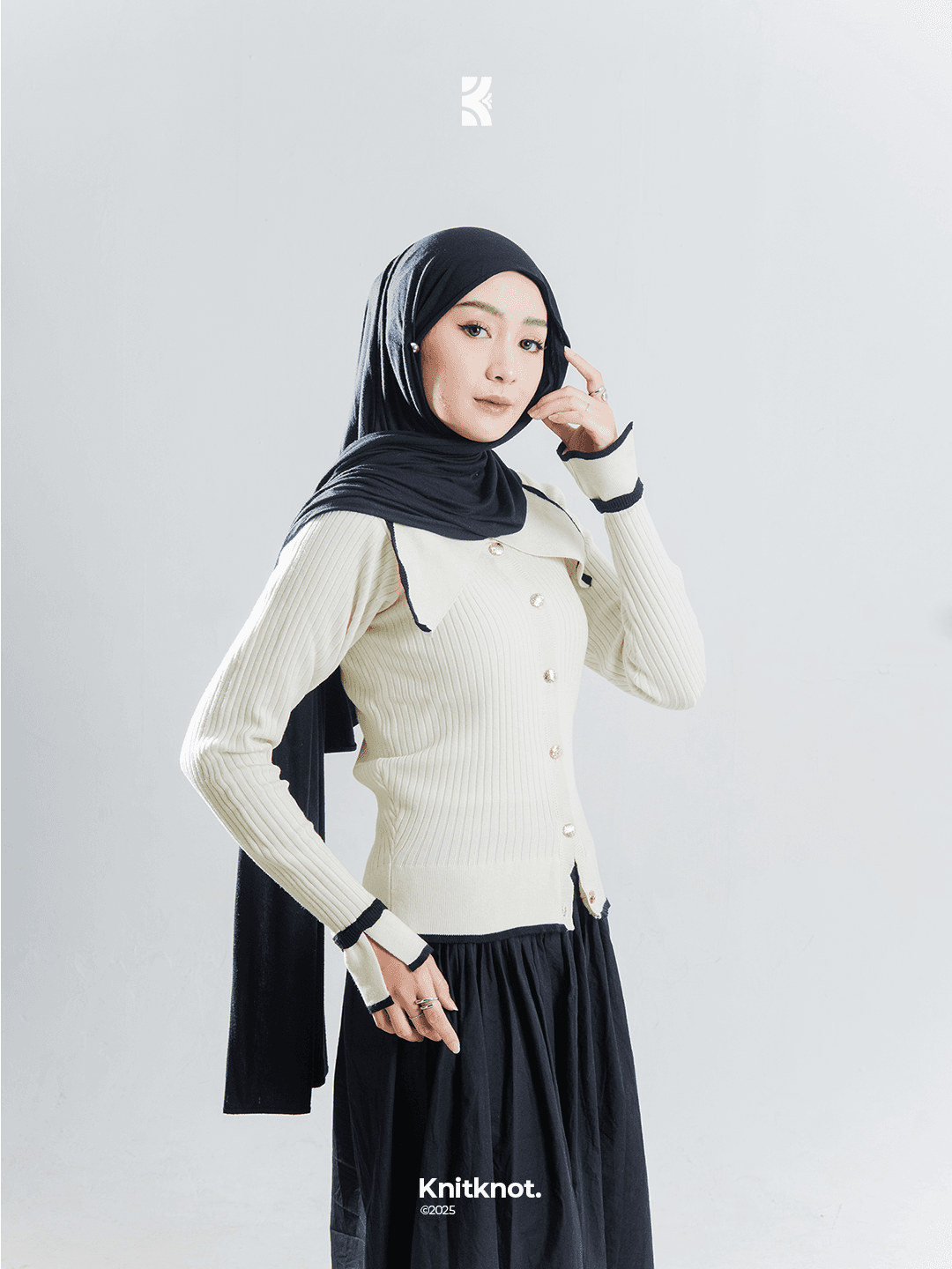 Violet Knit Top - Broken White